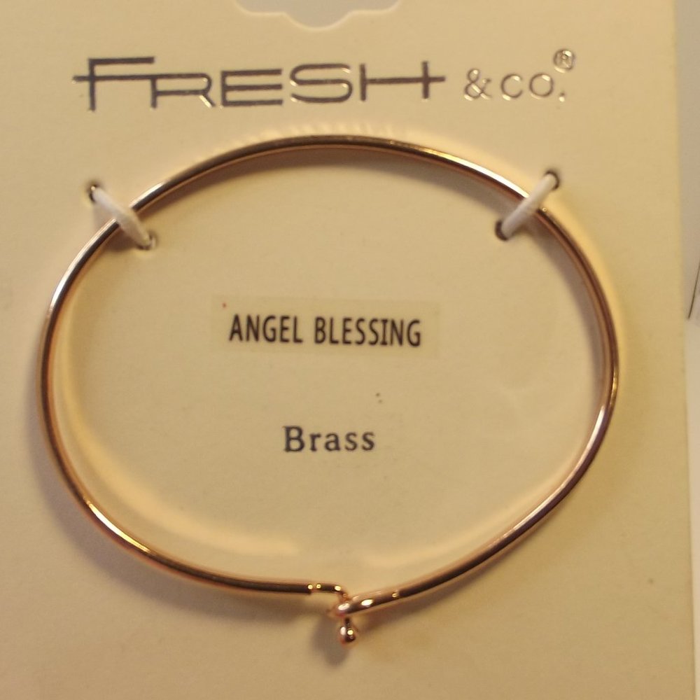 Fresh & Co. Angel Blessing Brass Bracelet New on Card